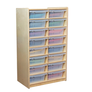 (16) Letter Tray Storage Unit with Translucent Trays