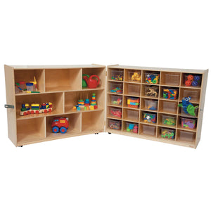 Tray and Shelf Folding Storage with (25) Translucent Trays