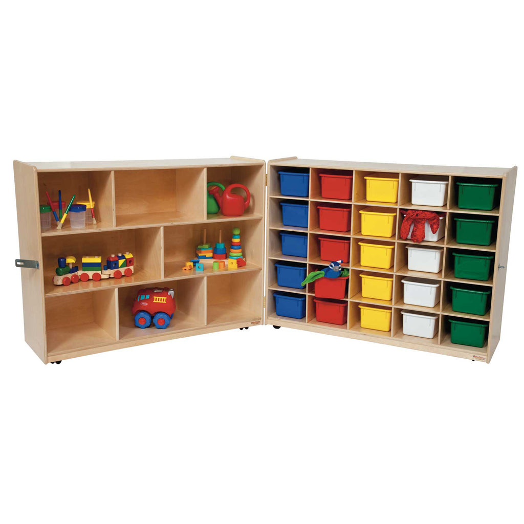 Tray and Shelf Folding Storage with (25) Assorted Trays