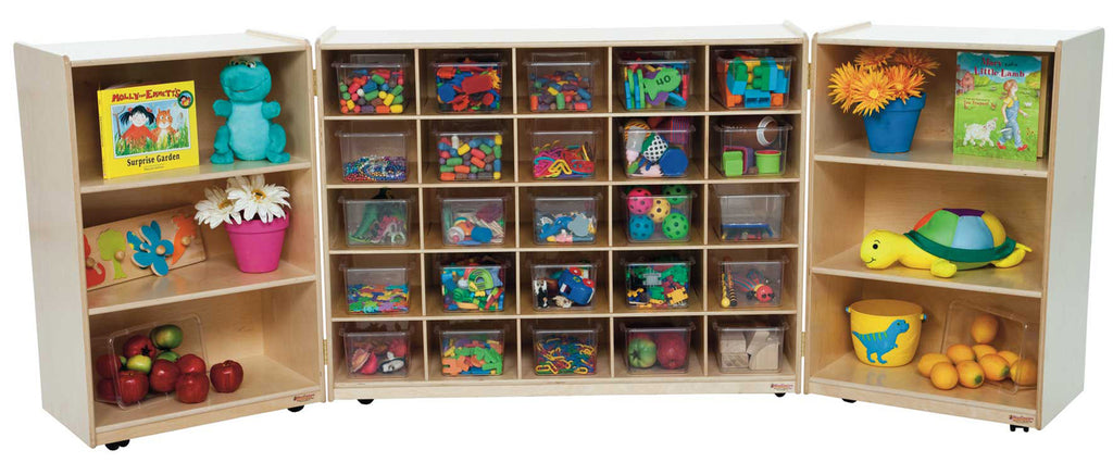 25 Tray Tri-Fold Storage with (25) Translucent Trays