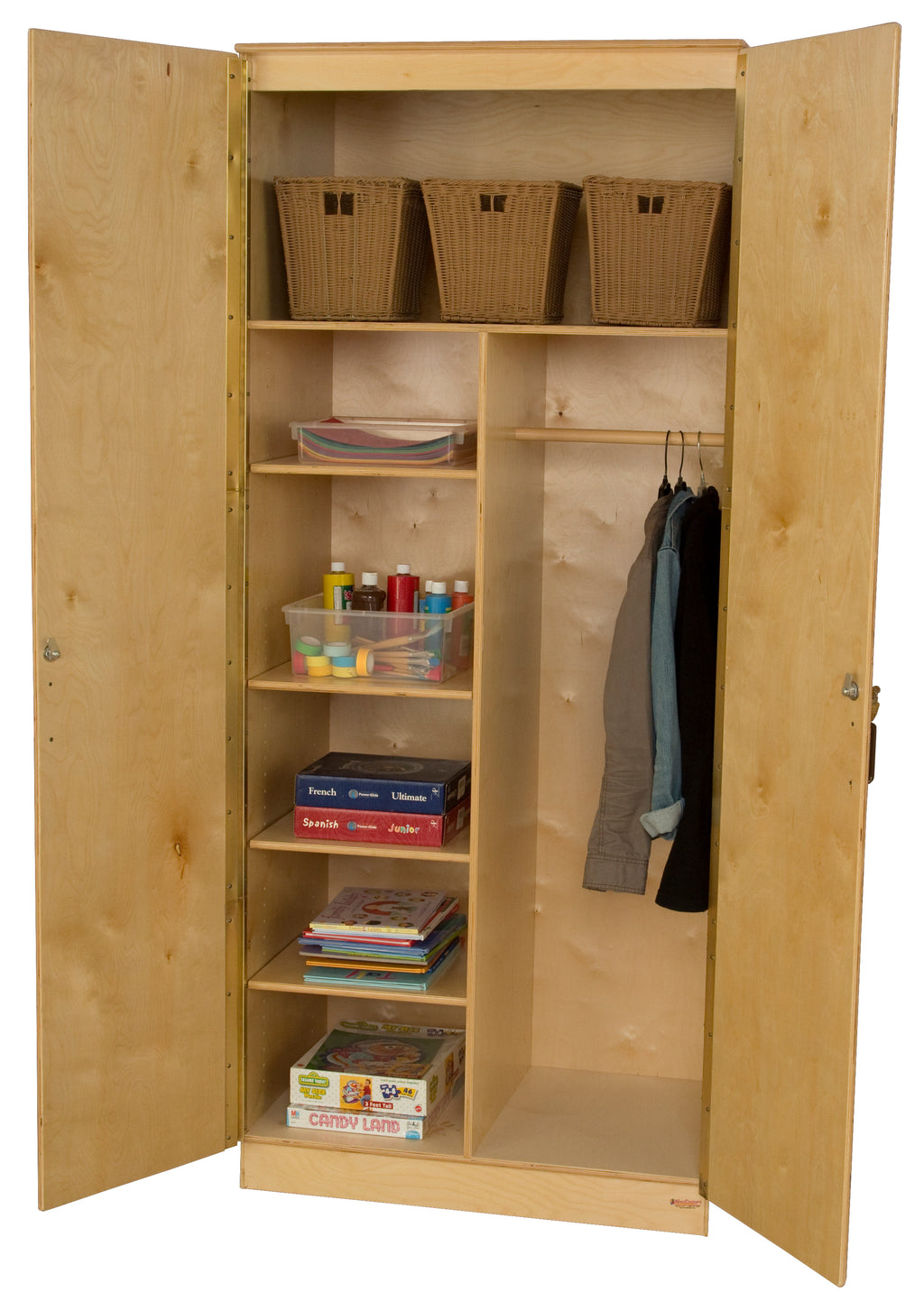Three Adjustable Shelf Wardrobe Unit