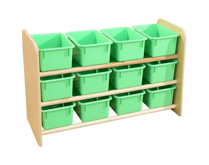 See-All Storage with (12) Lime Green Trays