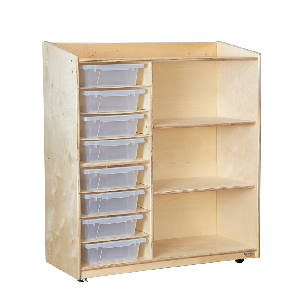 Sensorial Discovery Shelving with Translucent Trays