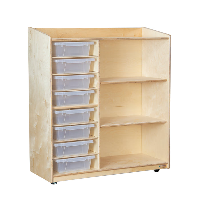 Sensorial Discovery Shelving with Translucent Trays