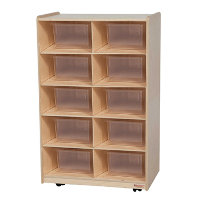 Vertical Storage with (10) Translucent Trays