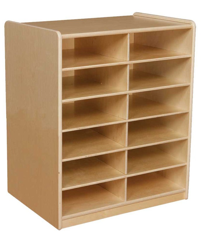 (12) 3" Letter Tray Storage Unit without Trays