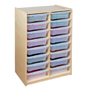 (16) 3" Letter Tray Glide Storage with Translucent Trays