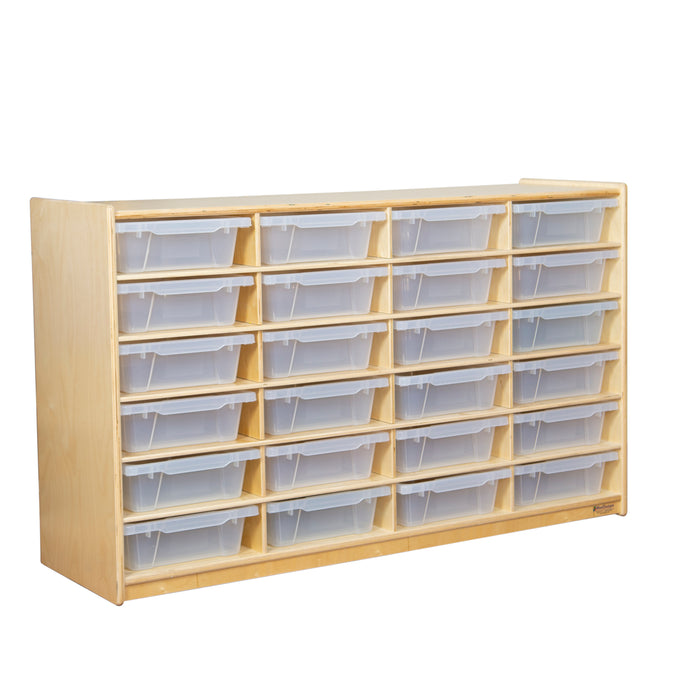 (24) Letter Tray Storage Unit with Translucent Trays