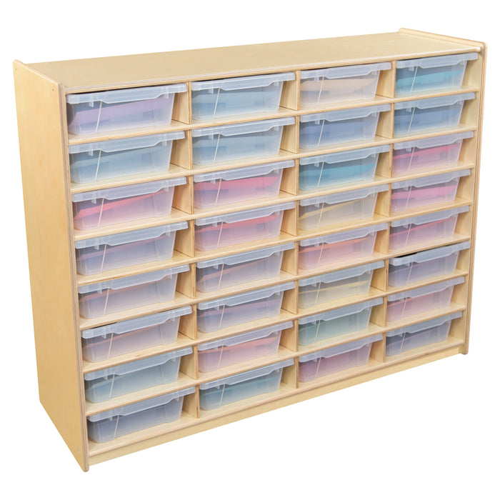 (32) Letter Tray Storage Unit with Translucent Trays