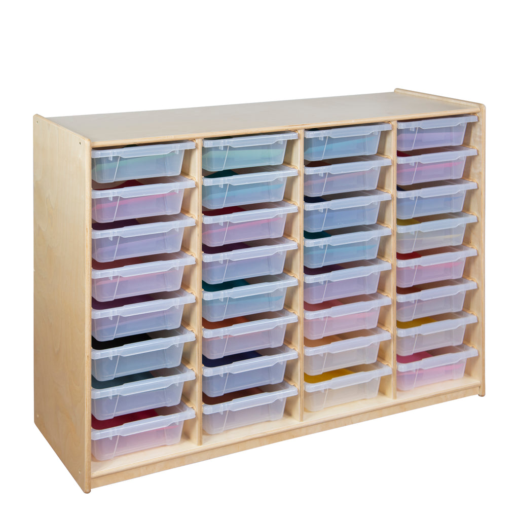 (32) 3" Letter Tray Glide Storage with Translucent Trays