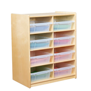 (8) Letter Tray Storage Unit with Translucent Trays