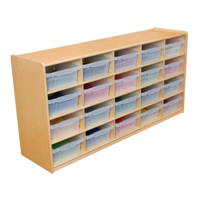 (20) Letter Tray Storage Unit with Translucent Trays