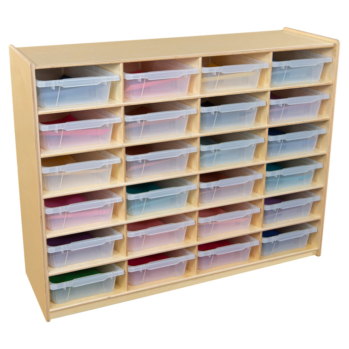 (24) Letter Tray Storage Unit with Translucent Trays