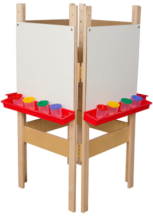 4-Sided Adjustable Easel with Markerboard