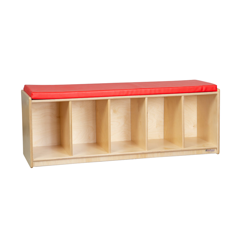 Reading Bench with Red Cushion