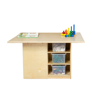 Cubby Table with (12) Translucent Trays