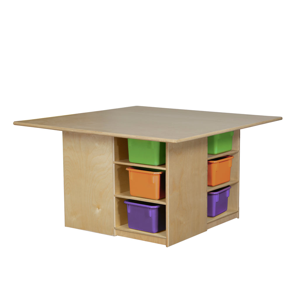 Cubby Table with (12) Assorted Pastel Trays