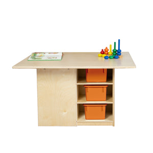 Cubby Table with (12) Orange Trays