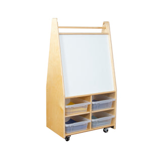 Mobile Magnetic Literacy Center with (4) Translucent Trays