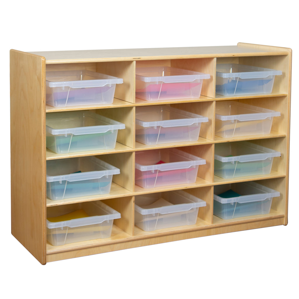 Cubby Shelves with Translucent Trays