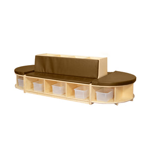 Read-A-Round Double-Sided Bench Package with Brown Cushions and Trays