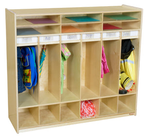 Open Six Shelf Locker