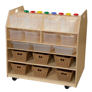 Trolley Art Cart with Translucent Trays