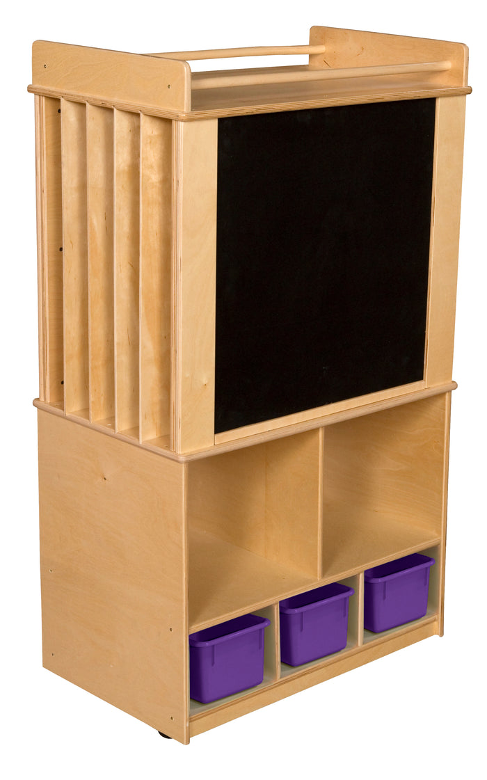 Store-It-All Teaching Center with (3) Purple Pastel Trays