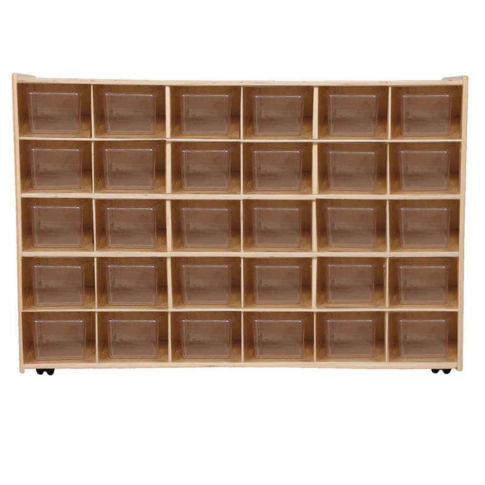 Contender Mobile 30 Tray Storage with Translucent Trays - Assembled with Casters