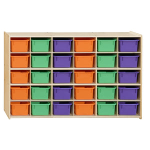 Contender 30 Tray Storage with Assorted Pastel Trays - Assembled