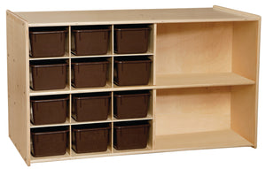 Contender Double Storage with (12) Brown Trays - Assembled