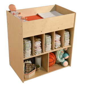 Contender Economy Diaper Changing Station with Shelves - Assembled