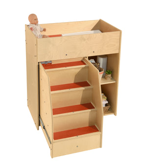 Contender Deluxe Diaper Changing Station with Steps- Assembled