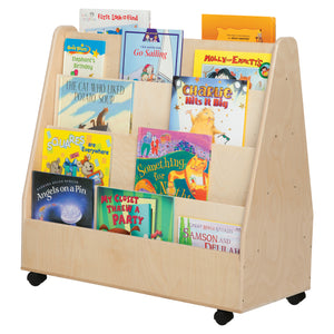 Contender Mobile Double Sided Book Display - Assembled with Casters