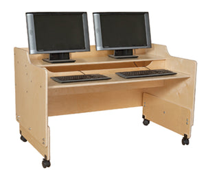 Contender Mobile Computer Desk- 48"W - Fully Assembled