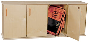 Contender Four-Section Stackable Lockers w/ Doors - Assembled