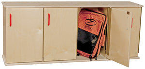 Contender Four-Section Stackable Lockers w/ Doors - RTA