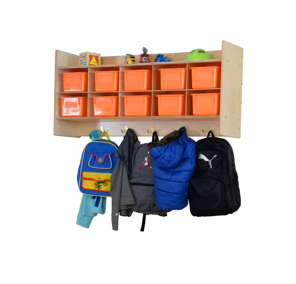 Contender Wall Hanging Storage with Orange Trays - RTA