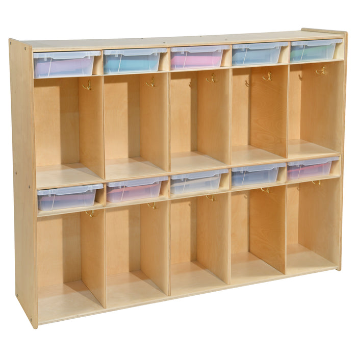 Contender 10-Section Locker with Translucent Trays - Assembled