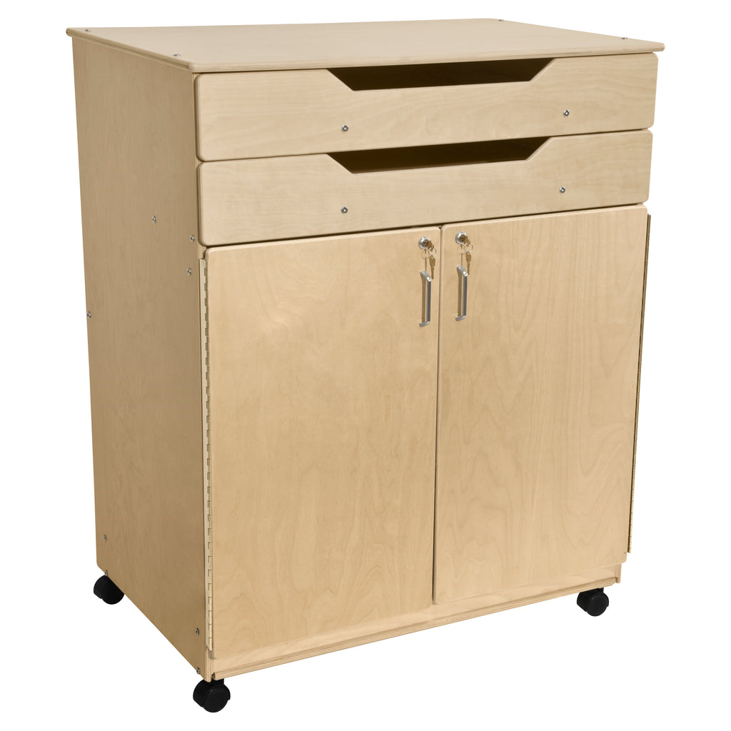 Contender Mobile Storage Cabinet with Exposed Drawers - Assembled