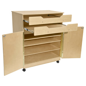 Contender Mobile Storage Cabinet with Exposed Drawers - Assembled