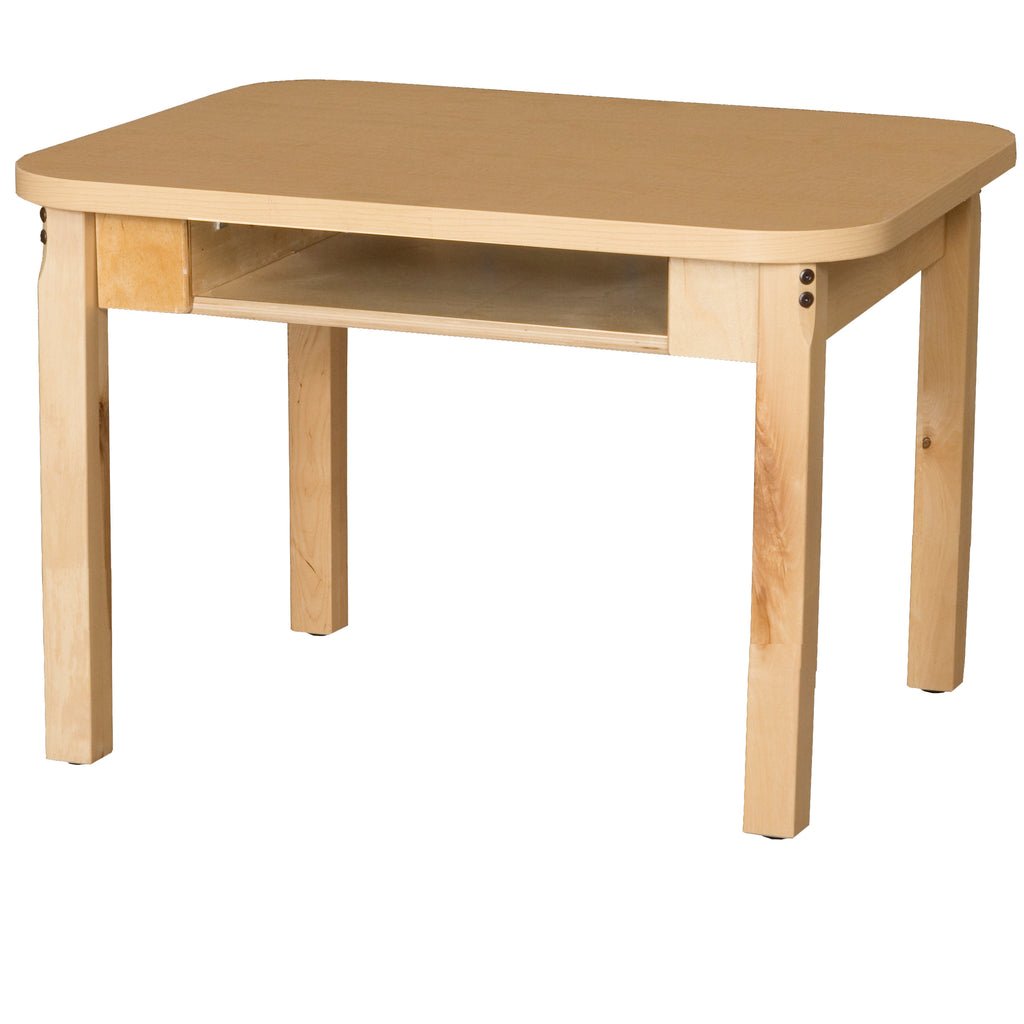 Classroom High Pressure Laminate Desk with Hardwood Legs- 14"