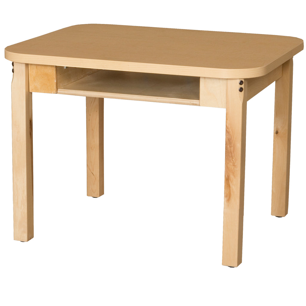 Classroom High Pressure Laminate Desk with Hardwood Legs- 16"