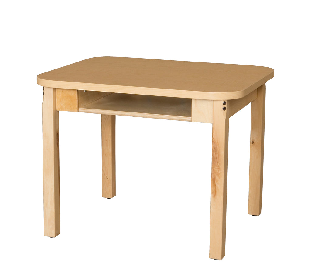 Classroom High Pressure Laminate Desk with Hardwood Legs- 18"