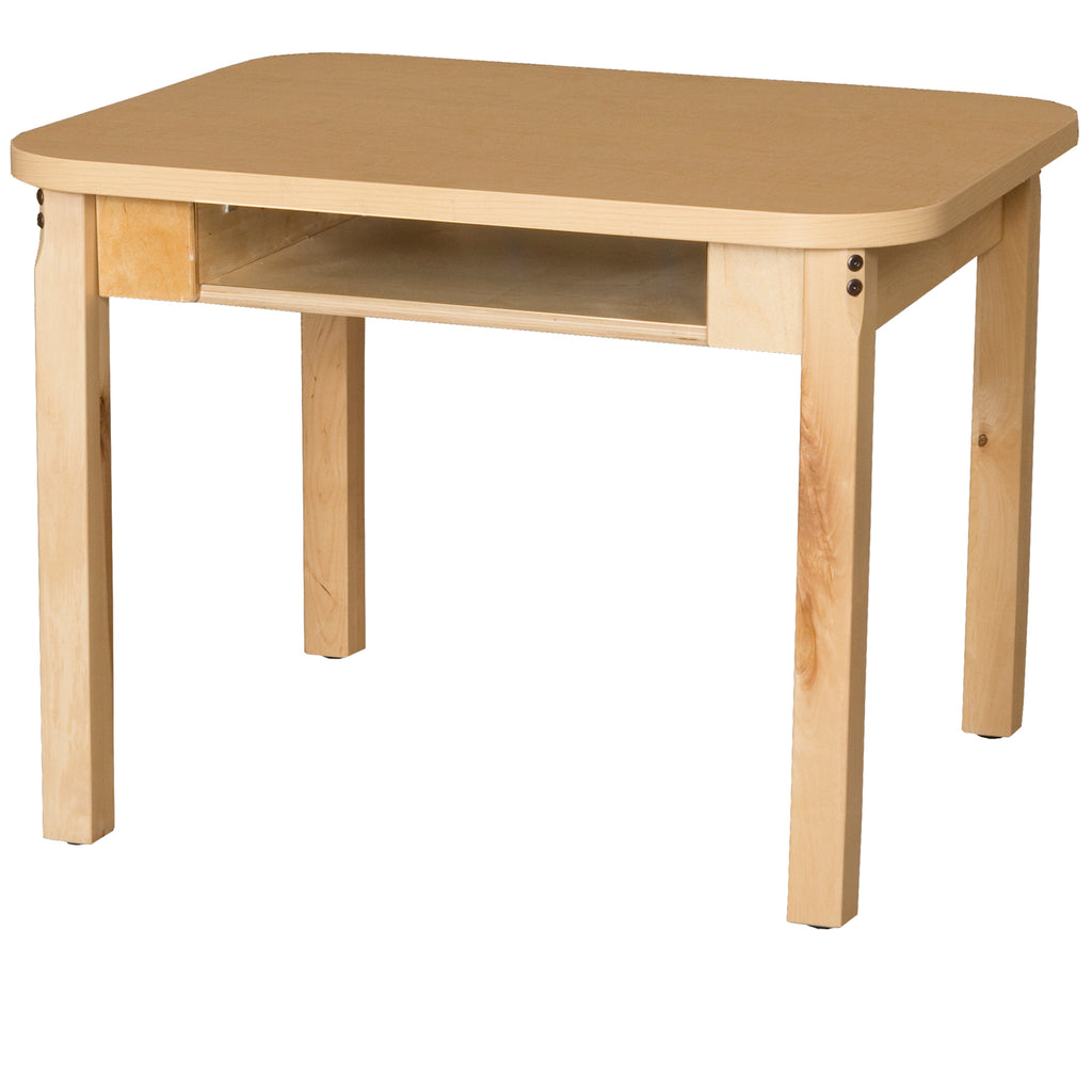 Classroom High Pressure Laminate Desk with Hardwood Legs- 26"