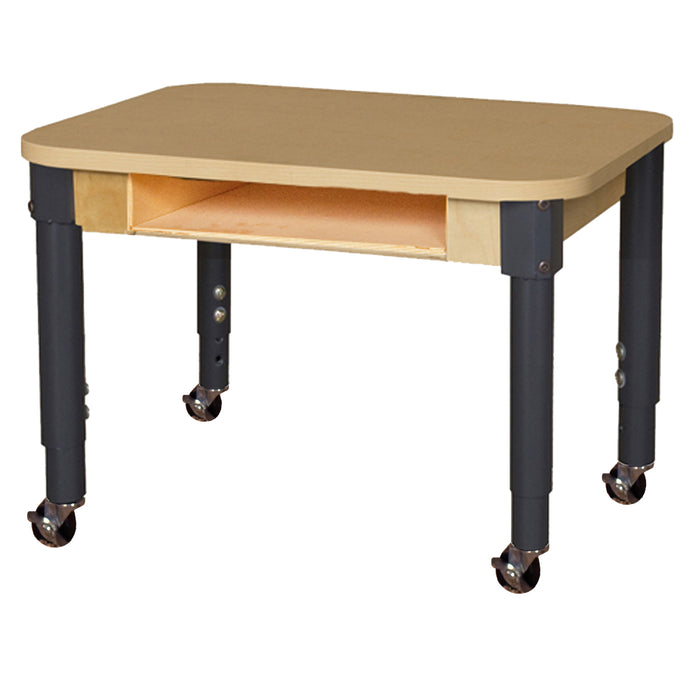 Mobile Classroom High Pressure Laminate Desk with Adjustable Legs 14-19"