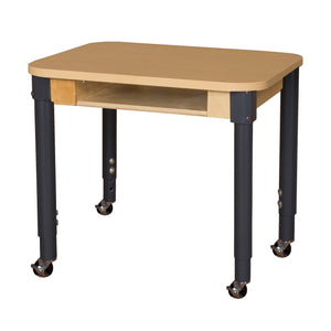 Mobile Classroom High Pressure Laminate Desk with Adjustable Legs 19-30"