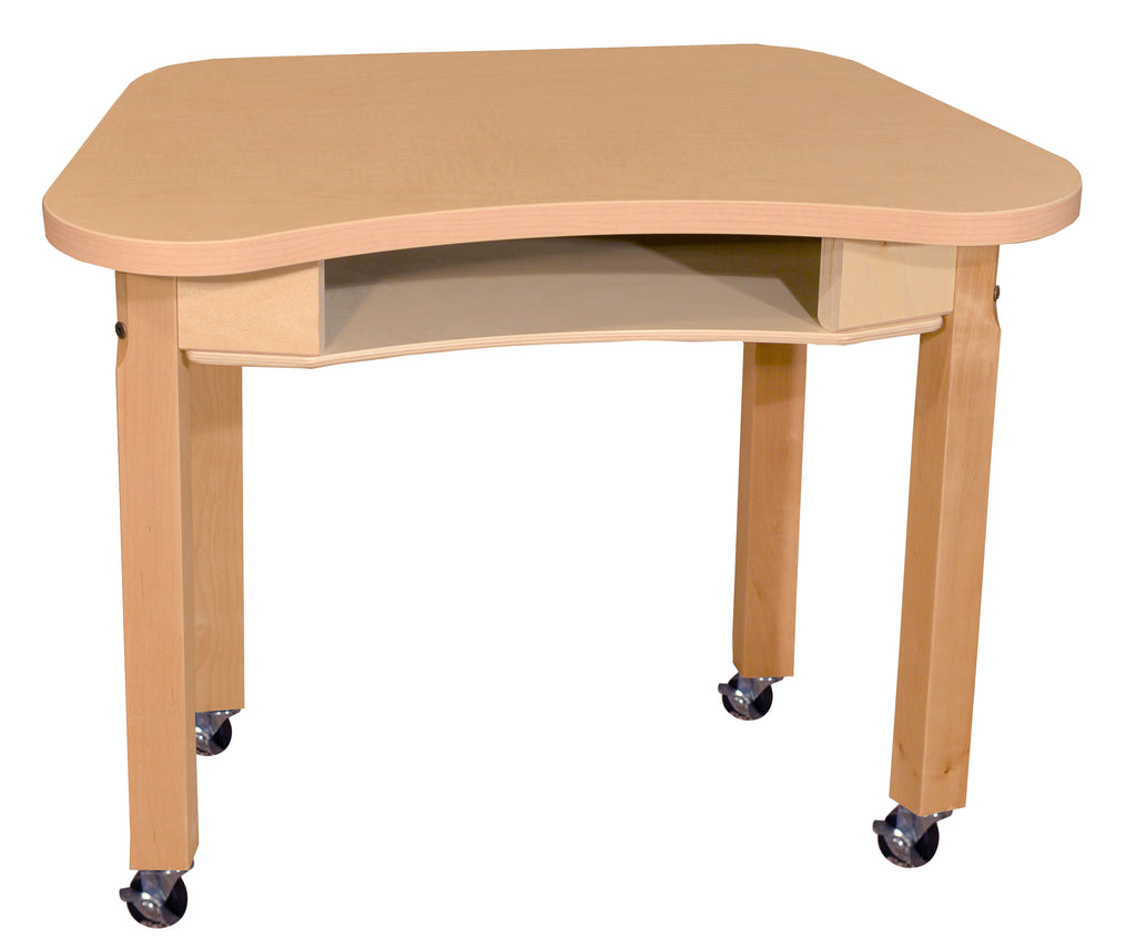 Mobile Synergy 18" x 30" High Pressure Laminate Desk with Hardwood Legs- 16"