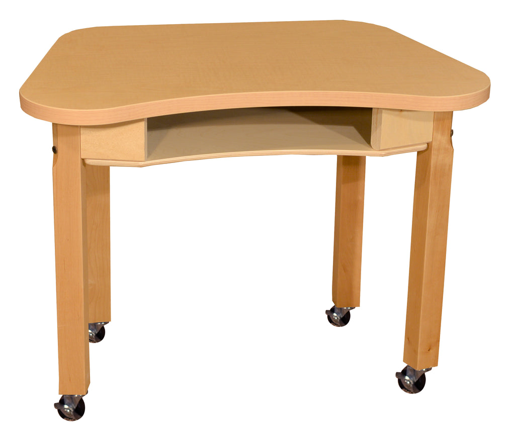 Mobile Synergy 18" x 30" High Pressure Laminate Desk with Hardwood Legs- 24"