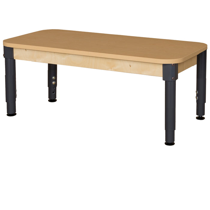 24" x 36" Rectangle High Pressure Laminate Table with Adjustable Legs 12"-17"